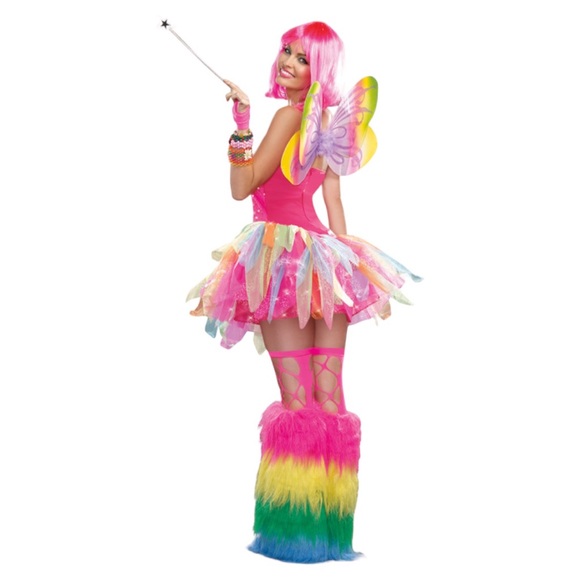 Adult Rainbow Fairy Costume by Dreamgirl Size Small - Picture 2 of 6